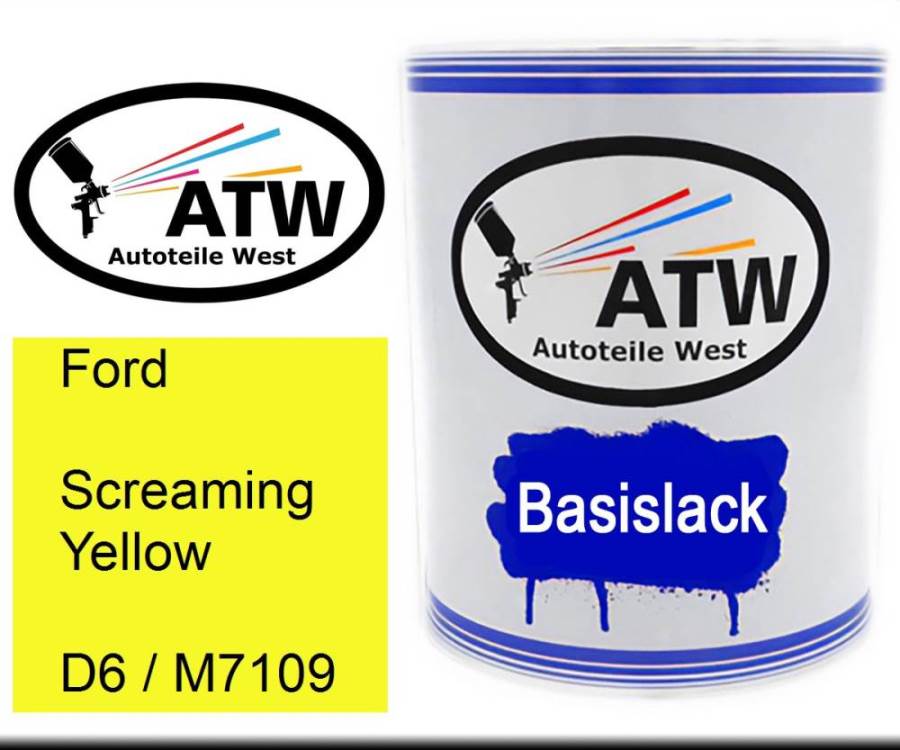 Ford, Screaming Yellow, D6 / M7109: 1L Lackdose, von ATW Autoteile West.